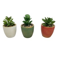 Jardin Décoratif Petit Pot De Fleur En Ciment Pots De Ciment Avec Fleur En Plastique En Gros
