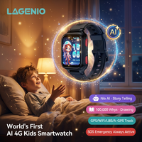 Montre connectée pour enfants LAGENIO 4G AI avec suivi GPS, appels vidéo vocaux, bouton SOS d'urgence, étanche IP68, anti-perte