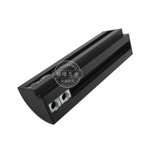 Connecteur d'angle en alliage d'aluminium noir, accessoire de quincaillerie pour meubles, design moderne et simple, durable - Product Image 1