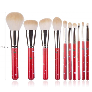 Ensemble de <span class=keywords><strong>pinceaux</strong></span> de maquillage de Noël rouge cosmétique professionnel de haute qualité - Product Image 6