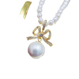 Colgante de Plata S925 para DIY, con Diseño de Nudo de Mariposa y Jade, para Collares con Cuentas de 10-15mm, Soporte Vacío Chapado en Oro 31019 - Product Image 5