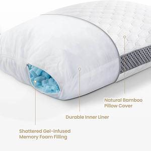 <span class=keywords><strong>Oreiller</strong></span> matelassé en mousse à mémoire de forme, <span class=keywords><strong>gel</strong></span> de refroidissement premium, hôtel 5 étoiles, vente en gros, pièces - Product Image 2