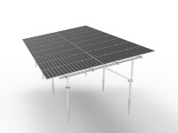 Support de fixation au sol solaire en acier galvanisé en forme de U GTERGY GT-GM-C, résistant à la corrosion, charge de vent 60 m/s, 30 psf, 25 ans
