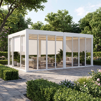 Pergola Greenawn 3x3m 3x4m 4x4m 6x4m, Gazebo, Pavillon, Pergola Moderne Extérieure en Aluminium à Lames Orientables, Maisons Préfabriquées, Villa de Luxe Moderne