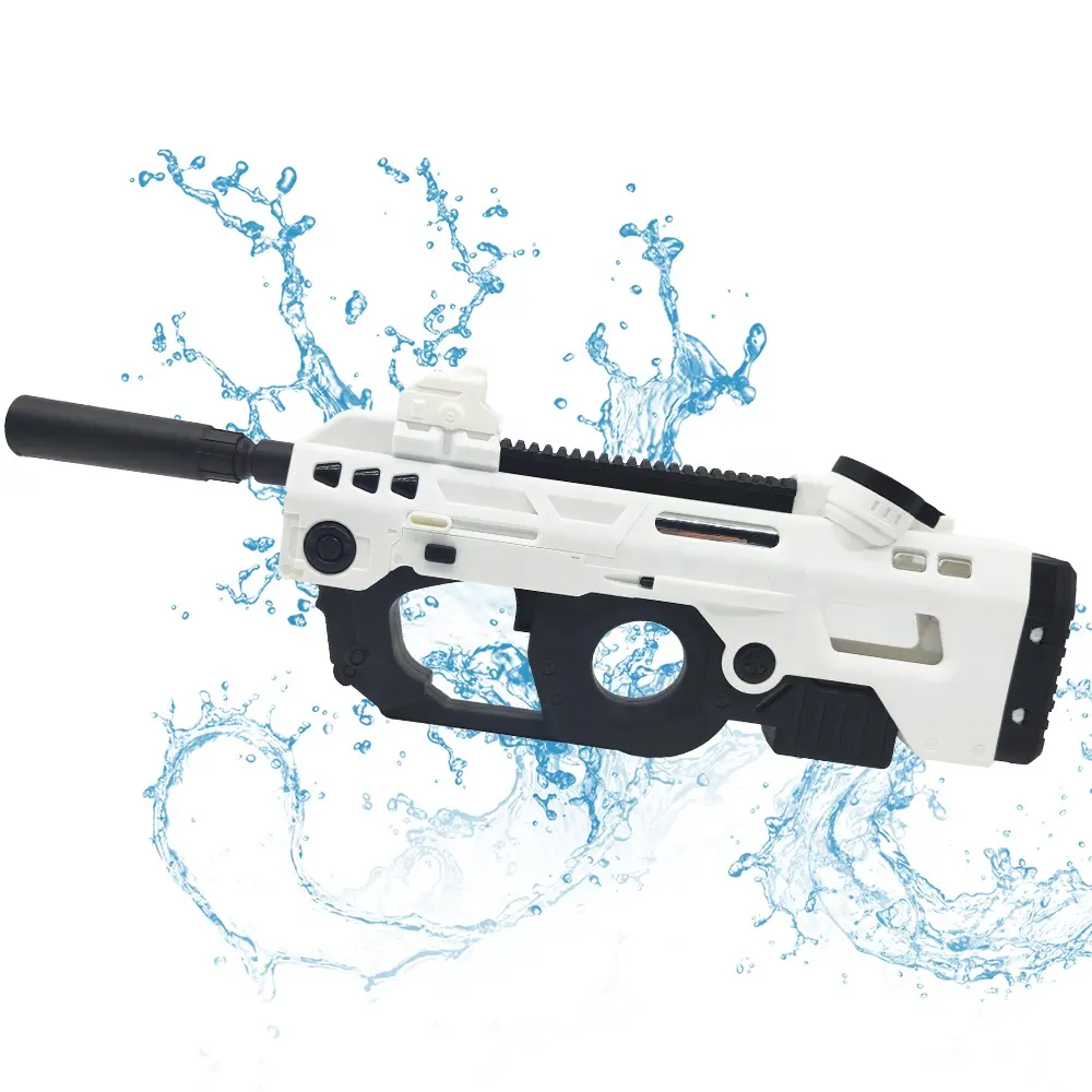 Discount P90 Electric Water Gun for Adults 26 ft Range Automatic Water Pistol with 1200mAh Battery Powerful Long Distance