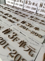 Panneau d'adresse scolaire personnalisé en acrylique et métal de qualité supérieure, enseigne 3D pour immeuble de bureaux, bar et commerces