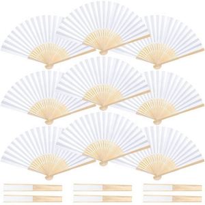 Éventails chinois en gros Zhuchuang pour la décoration DIY, mariages, danse, fêtes – Éventails portables en bambou - Product Image 2
