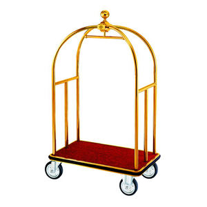 Chariot de service élégant plaqué par ruban de chariot à bagages de garçon de cloche d'hôtel pour des hôtels en vente - Product Image 5
