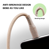 Câble micro USB 2 en 1 en nylon écologique de type C à type C, transfert de données, chargeur de téléphone pour tablette mobile Android