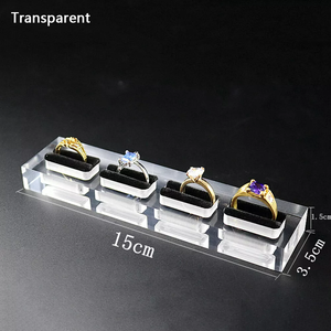 Rõ ràng Acrylic Vòng hiển thị đứng đồ trang sức cửa hàng bán lẻ Organizer Nhẫn Chủ Rack - Product Image 4