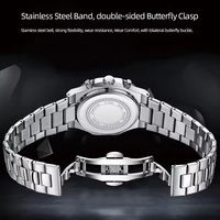 Jam Tangan Bisnis CHENXI 922 untuk Pria, Jam Tangan Quartz dengan Kronograf, Baja Anti Karat, Bercahaya, Jam Mewah Pria