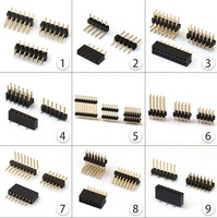 Conector IDC de 14 pines con paso de 2.0 mm y ángulo de 180 grados, doble conector DC de 3 pines, 2A/3A 300V AC, certificado RoHS, PA6T/Latón para PCB Macho/Hembra