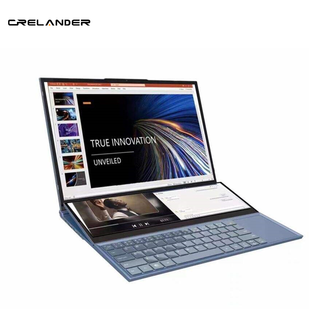 CRELANDER X16 двухэкранный ноутбук, ноутбук, компьютер с 16-дюймовым сенсорным экраном, процессор i7 10-го поколения, Zenbook Duo, бизнес-Ноутбуки