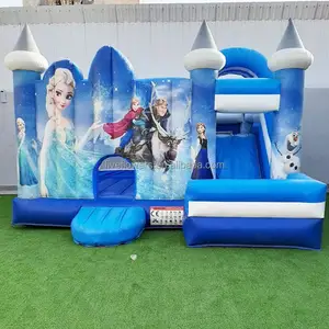 Frozen bounce house inflável saltando castelos dubai com slide
