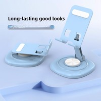 Support de téléphone et tablette rotatif en métal style macaron S583 (Chine) pour regarder des séries et des vidéos en direct – Idéal pour les utilisateurs paresseux