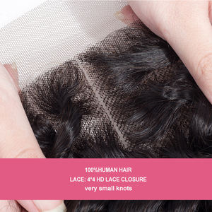 Cierre de encaje 4x4 Hd, cabello indio crudo, cierre Frontal de encaje de oreja a oreja, cabello crudo birmano, cierre Frontal de encaje 360 - Product Image 3