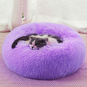 Venta al por mayor grande personalizado nuevo estilo de felpa anti ansiedad Donut forma cálida lavable antideslizante cama para perro mascota - Product Image 4