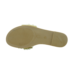 Sandali piatti personalizzati da donna con intarsi <span class=keywords><strong>di</strong></span> perle, ciabatte in <span class=keywords><strong>vetro</strong></span> da donna per l'estate, con soletta in PU per camminare - Product Image 5