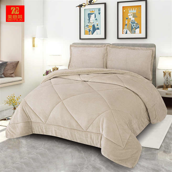 Velvet Quilted Bedspread King Sherpa Comforter Comfortable Velvet Couch