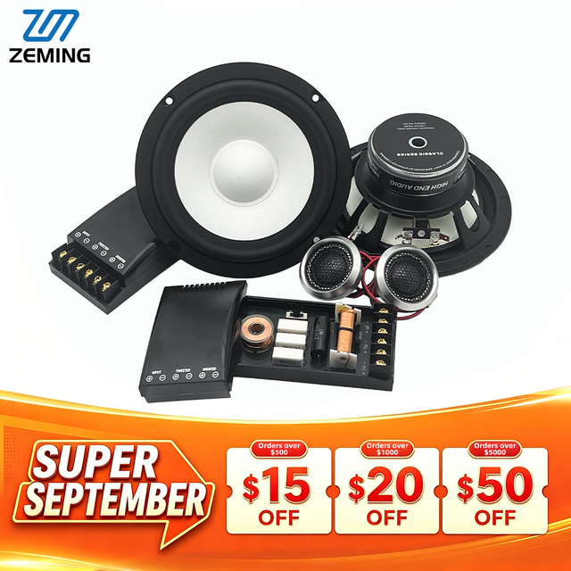 Customize Sound Quality 6.5 Inch 2-Way Component Car Speakers Car Sound System Full Set Car Audio Speaker