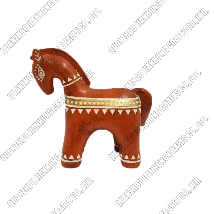Artigianato del modello della statua del cavallo della resina del regalo della decorazione della casa moderna animale europeo