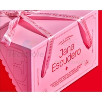 Boîte à gâteau au fromage personnalisable de haute qualité pour anniversaires, emballage de pâtisserie avec poignée en ruban, vente en gros