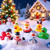 Weihnachts- und Halloween-Mini-Gelbe-Enten-Quetschfigur Advents-Countdown-Überraschungsbox Niedliches Fidget-Spielzeug Großhandel Feiertagsgeschenk