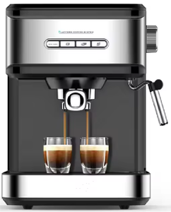 Machine à expresso semi-automatique de qualité professionnelle à double usage pour la maison et l'hôtel, 15 bars de pression, acier inoxydable, prise intégrée, prêt à l'emploi - Product Image 3