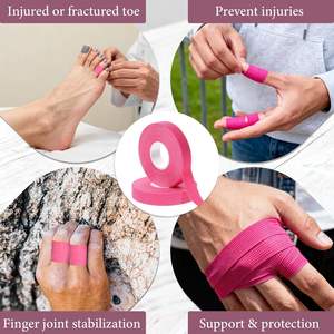 Pita Perekat Jari Kapas Pink Xingda Custom Panjang 10m, Perekat Kuat, Bernapas, untuk Jari Tangan, Jari Kaki, Panjat Tebing - Product Image 4