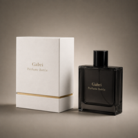 Botol Parfum Hitam Label Pribadi OEM Kustom 50ml Dengan Kotak Botol Parfum 100ml Botol Parfum Mewah Dengan Kemasan Kotak