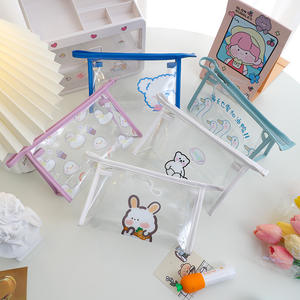 Étui à crayons transparent en PVC personnalisé avec logo pour enfants d'école, mignon - Product Image 2