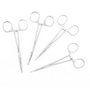 14cm Cerrahi Alet Seti Paslanmaz Çelik Pansuman Gazlı Bez Makası Cerrahi Hemostatik Forseps Düz/Kavisli Sarf Malzemeleri - Product Image 4