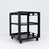 Armoire réseau ouverte 9U, 19 pouces, montage mural, rack de serveur à cadre ouvert, noir, en stock pour centre de données