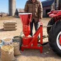 Nouvelle machine à granulés en acier allié, entraînée par un tracteur, avec moteur diesel PTO, capacité de 40 à 100 kg/h, pour l'alimentation animale et le chauffage