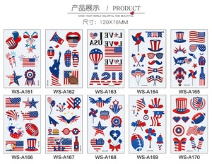 Autocollants de tatouage nouvellement conçus et personnalisés autocollants de tatouage de drapeau temporaire esthétiquement agréables - Product Image 1