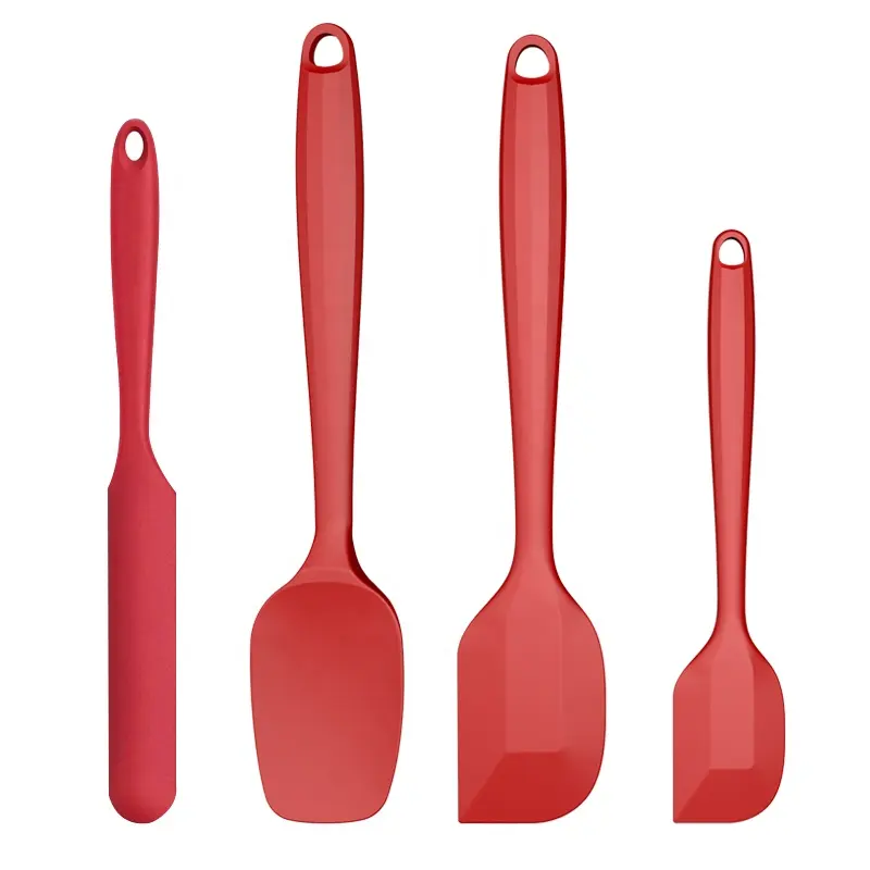 Silikon Spatula seti isıya dayanıklı pişirme Spatula özel mutfak Spatula Logo silikon kazıyıcı