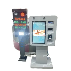 Payment Terminal Banknotes Coins Receive Give Change Circularly Receipt Print Car Wash and Parking Self Service Kiosk