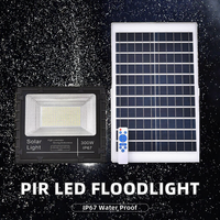 Projecteur LED solaire équivalent 1000W avec capteur de mouvement PIR, IP65, en aluminium moulé sous pression, étanche, pour extérieur, jardin, sécurité
