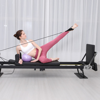 Lit de Pilates à résistance étendue avec cordes en latex et tapis à ressorts, Reformer de Pilates portable pour la maison