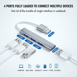 Adaptador <span class=keywords><strong>Hub</strong></span> <span class=keywords><strong>USB</strong></span> 3.0 4 en 1 Tipo <span class=keywords><strong>C</strong></span> a <span class=keywords><strong>USB</strong></span>, Divisor Múltiple de 4 Puertos, <span class=keywords><strong>Hub</strong></span> OTG Tipo-<span class=keywords><strong>C</strong></span> para <span class=keywords><strong>Lenovo</strong></span>, Macbook Pro, PC, Accesorios de Computadora - Product Image 2