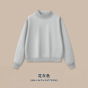 Sweat-shirt décontracté d'hiver personnalisé en usine, col montant, pour hommes et femmes, en tissu polaire, avec logo personnalisé positionné à l'avant, respirant, séchage rapide, haute qualité - Product Image 4
