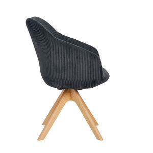 Modern Luxury Swivel <b>Dining</b> <b>Chair</b> Wooden Frame Backrest Faux Leather Upholstered Seat Apartment Home Office Hotel Restaurant - Product Image 5