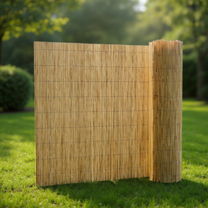 Valla de jardín de caña de bambú de 196.9"x39.4" con marco de bambú, pantalla de privacidad para exteriores, estilo tradicional - Product Image 2