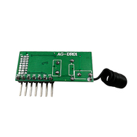 Módulo Receptor Inalámbrico de 5V 433MHz con Decodificador IC PT2272 2274, Función de Temperatura, Frecuencias de 315MHz y 433.92MHz