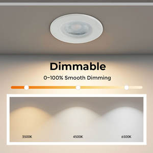Panel de <span class=keywords><strong>Luz</strong></span> LED Empotrable Ultra Delgado de 5W, Resistente al Fuego, IP65, 3CCT, Regulable, <span class=keywords><strong>Precio</strong></span> de Fábrica - Product Image 2