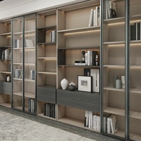 Bibliothèque murale en bois pour salon, étagère à livres, bibliothèques sur mesure, étagères ouvertes