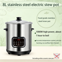 Penjualan Langsung Pabrik Panci Sup Stainless Steel Tahan Lama Berkualitas Makanan, Panci Sup Kapasitas Besar, Panci Congee