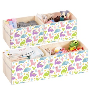Thấp moq nhà máy tùy chỉnh bền có thể gập lại phim hoạt hình in lưu trữ Cubes trẻ em hộp vải có thể gập lại <span class=keywords><strong>Cube</strong></span> lưu trữ đồ chơi cho trẻ em - Product Image 2
