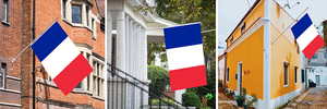 Drapeau de la France imprimé sur mesure 3x5 pieds, simple face, style fanion, pour l'éducation, pour toutes les bannières et drapeaux nationaux et de présentation - Product Image 6