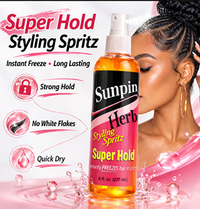 Salon Professional Organic Vegan Hair <b>Spray</b> Medium Hold <b>Styling</b> Spritz Afro Hair Braids Wigs Fast Dry No Flaking OEM Private - Product Image 5
